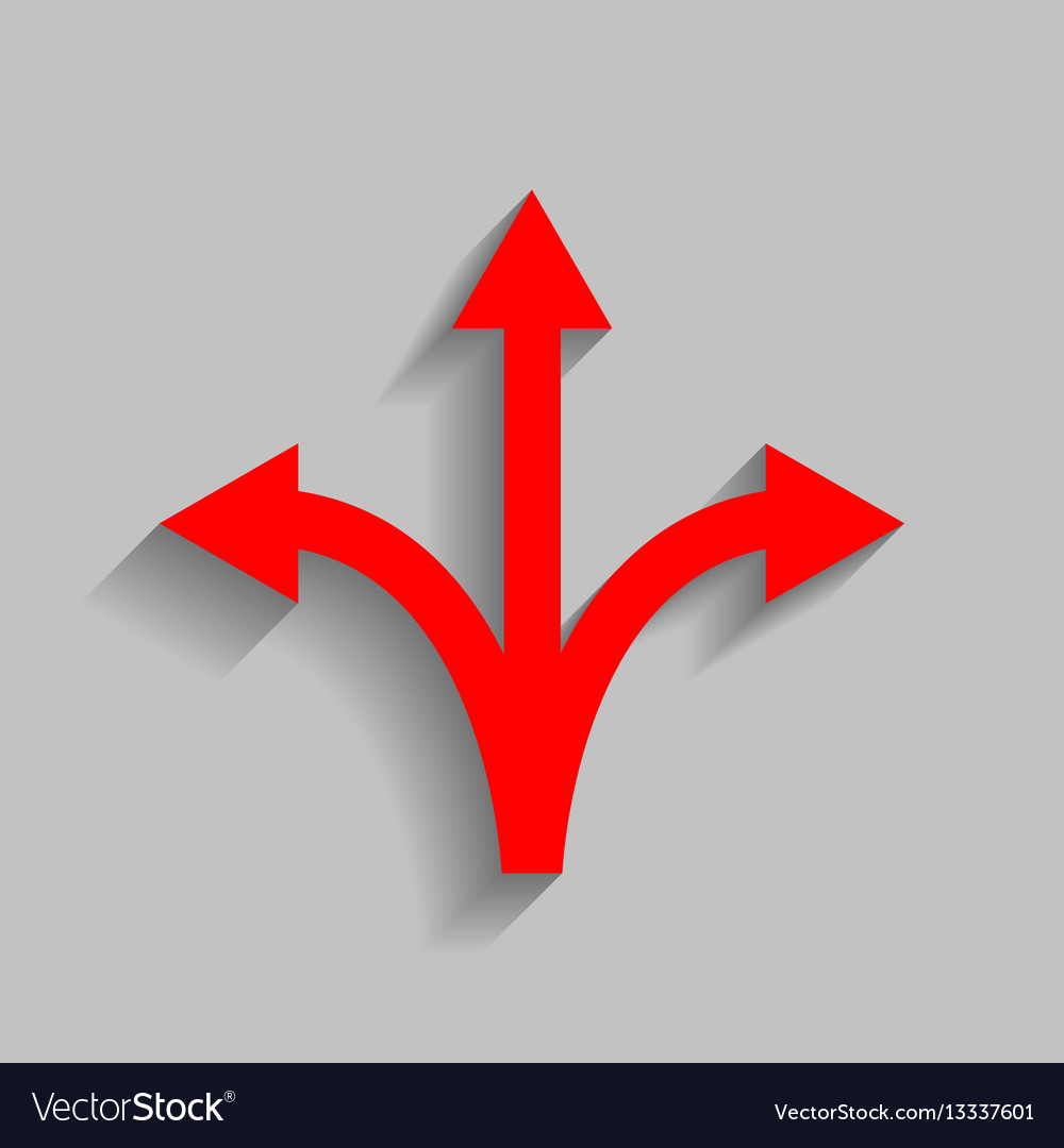 Three-Way Direction Arrow Icon