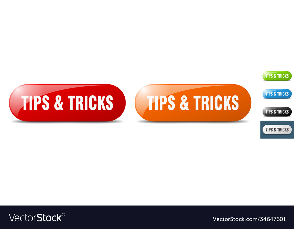 Tipps Tricks Tasten-Taste-Zeichen-Push-Set vector image Tipps Tricks Tasten-Taste-Zeichen-Push-Set