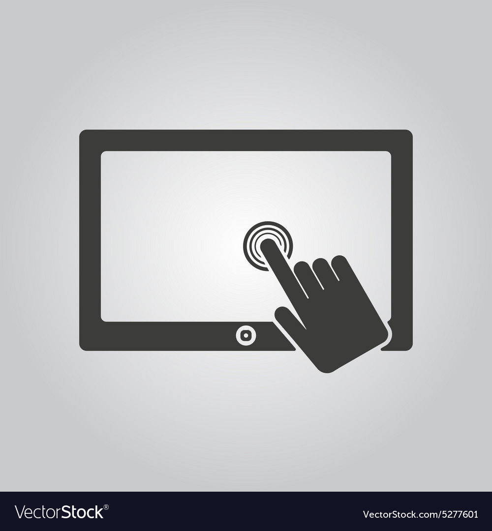 Touch screen icon tablet symbol flat