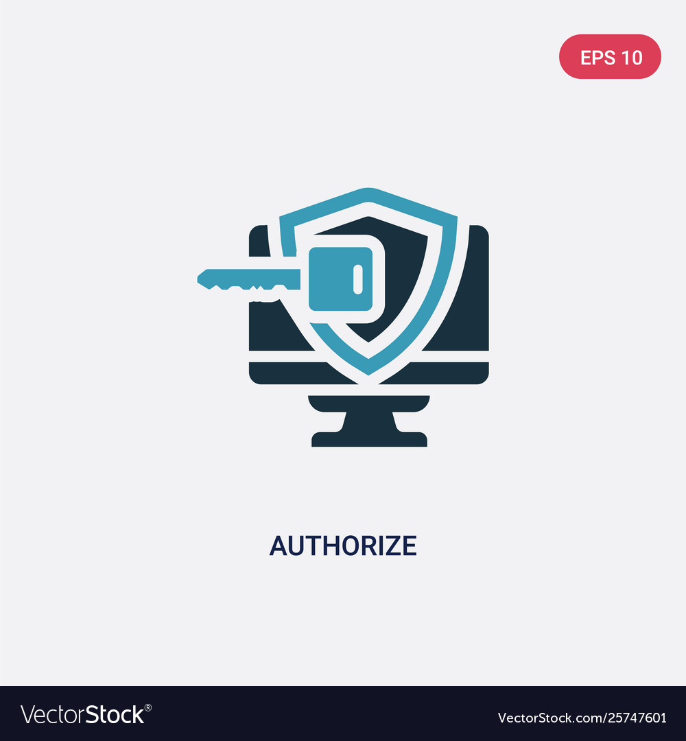 Two color authorize icon from programming concept vector image Two color authorize icon from programming concept