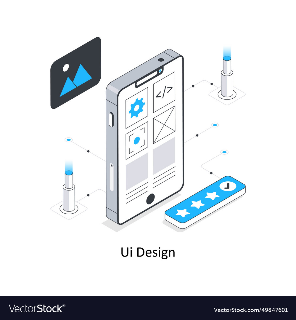 Ui design isometric stock eps file