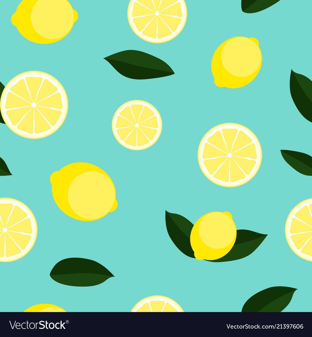Abstract lemon seamless pattern background Vector Image Abstract lemon seamless pattern background