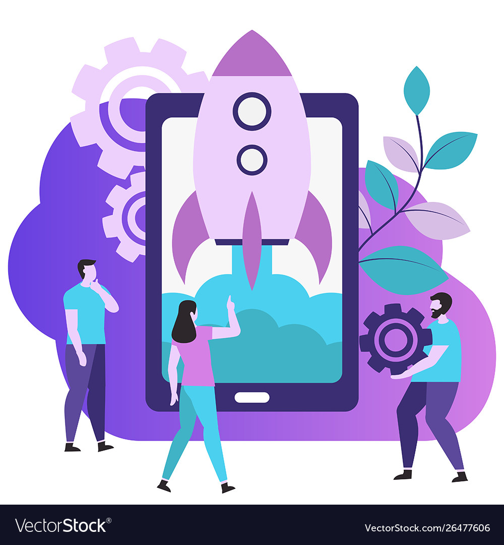 App development for website and mobile vector image App development for website and mobile
