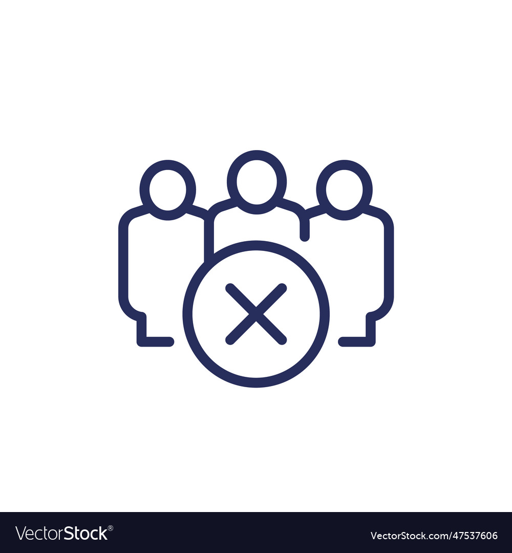 Blocked users line icon