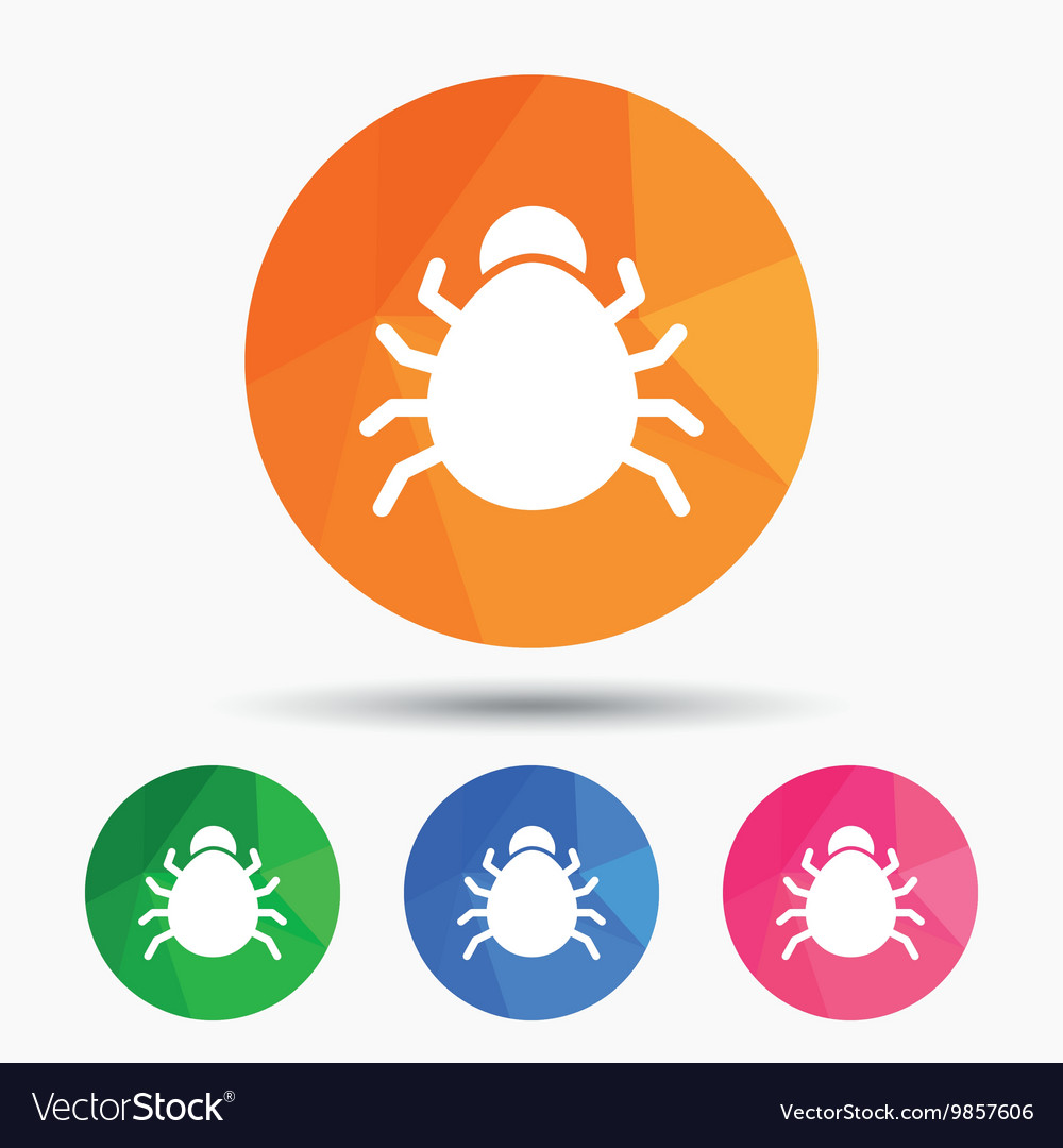 Bug sign icon virus symbol software error Vector Image