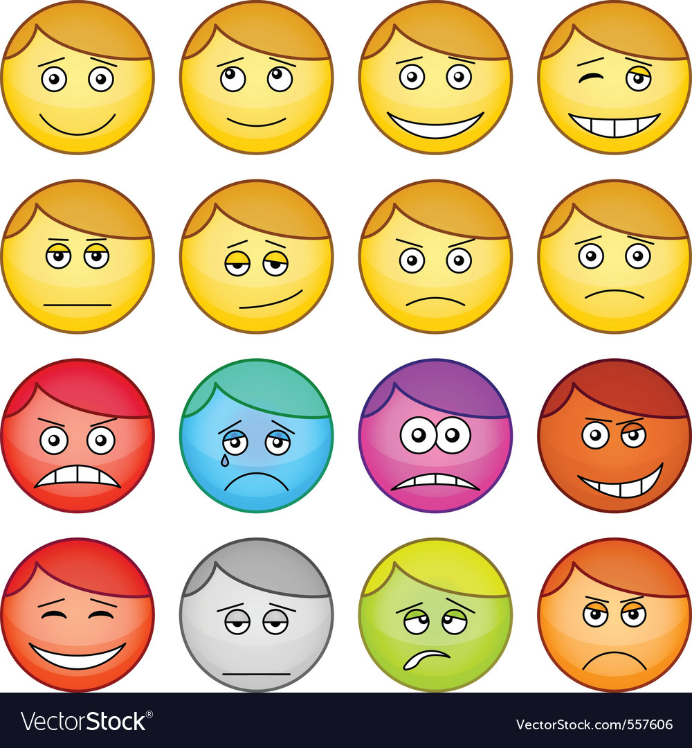 Cartoon faces Royalty Free Vector Image - VectorStock