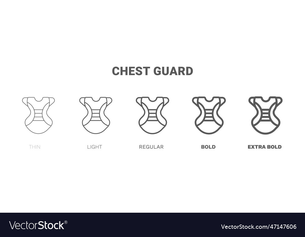 Chest Guard Ikone dünn regelmäßig fett und mehr