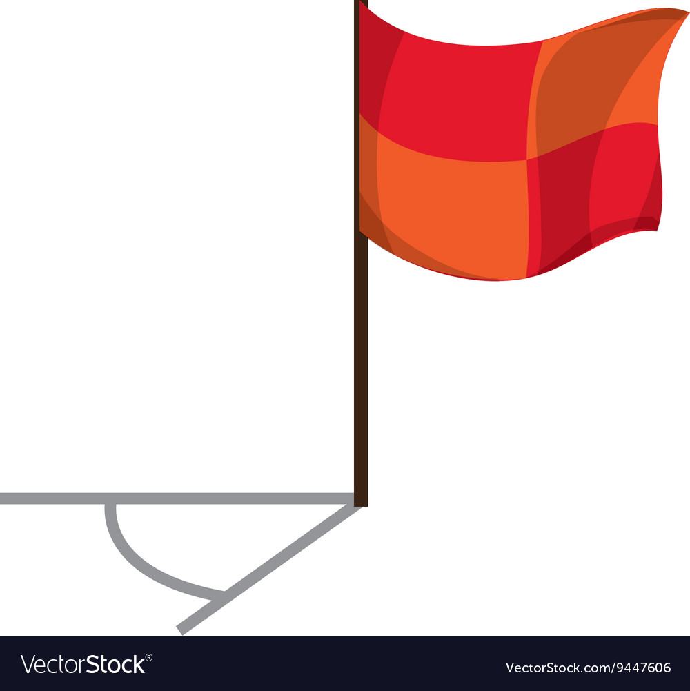 Football corner flag Royalty Free Vector Image
