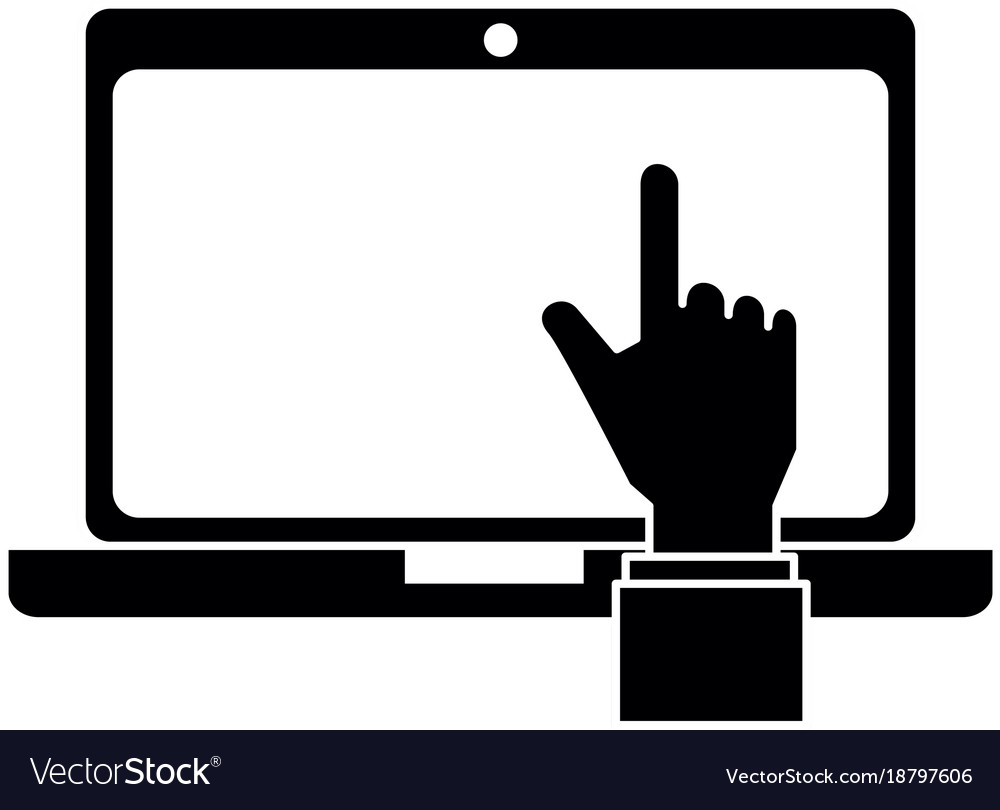 Laptop computer with hand user