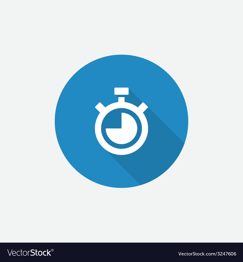 Simple Timer Icon with Long Shadow