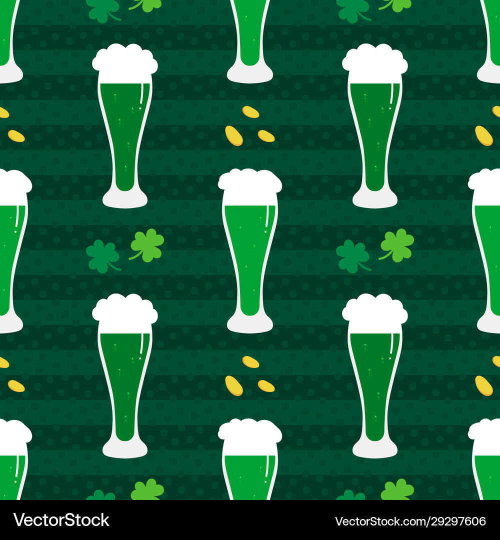 St patricks day seamless pattern Royalty Free Vector Image