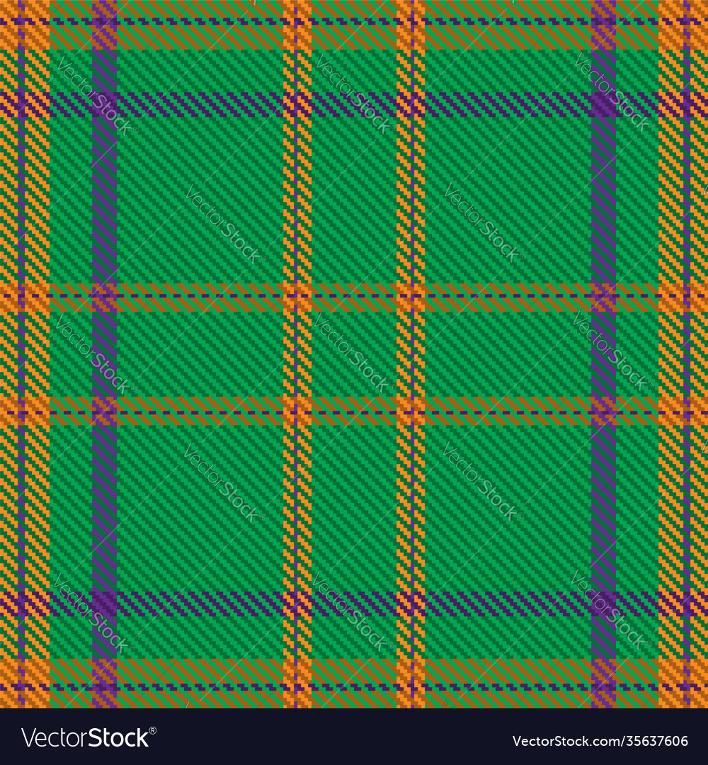 Tartan plaid pattern in green print fabric