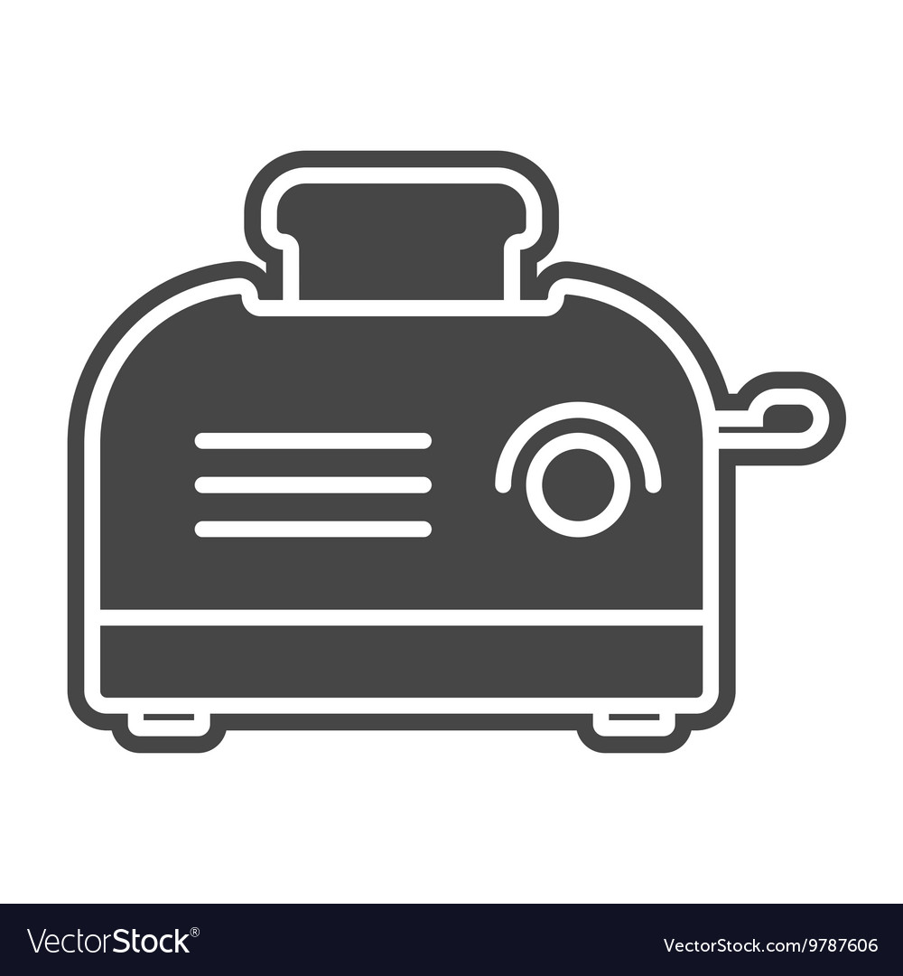 Toaster icon solid gray