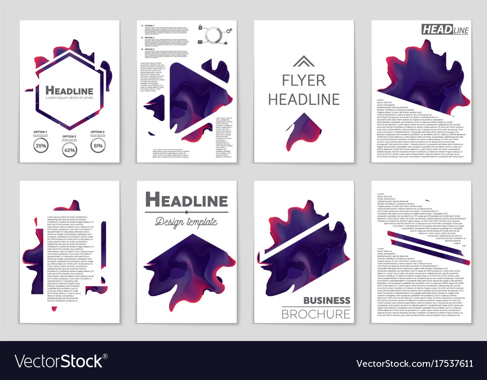 Abstract layout background set for art
