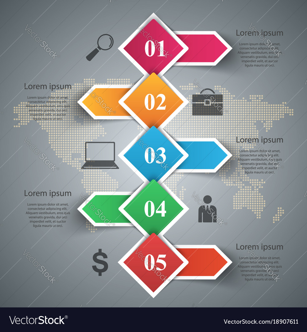 Business infographics origami style