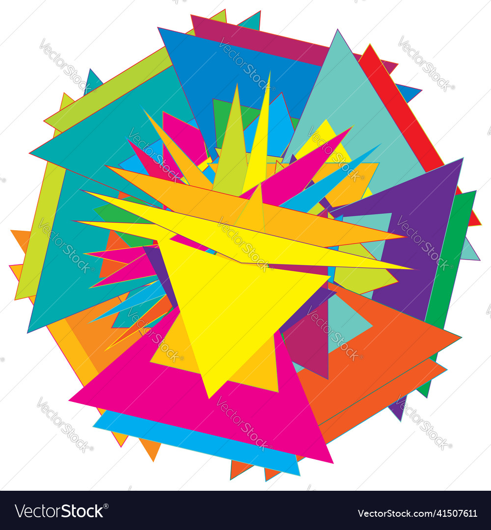 Colorful geometric abstract icon symbol motif