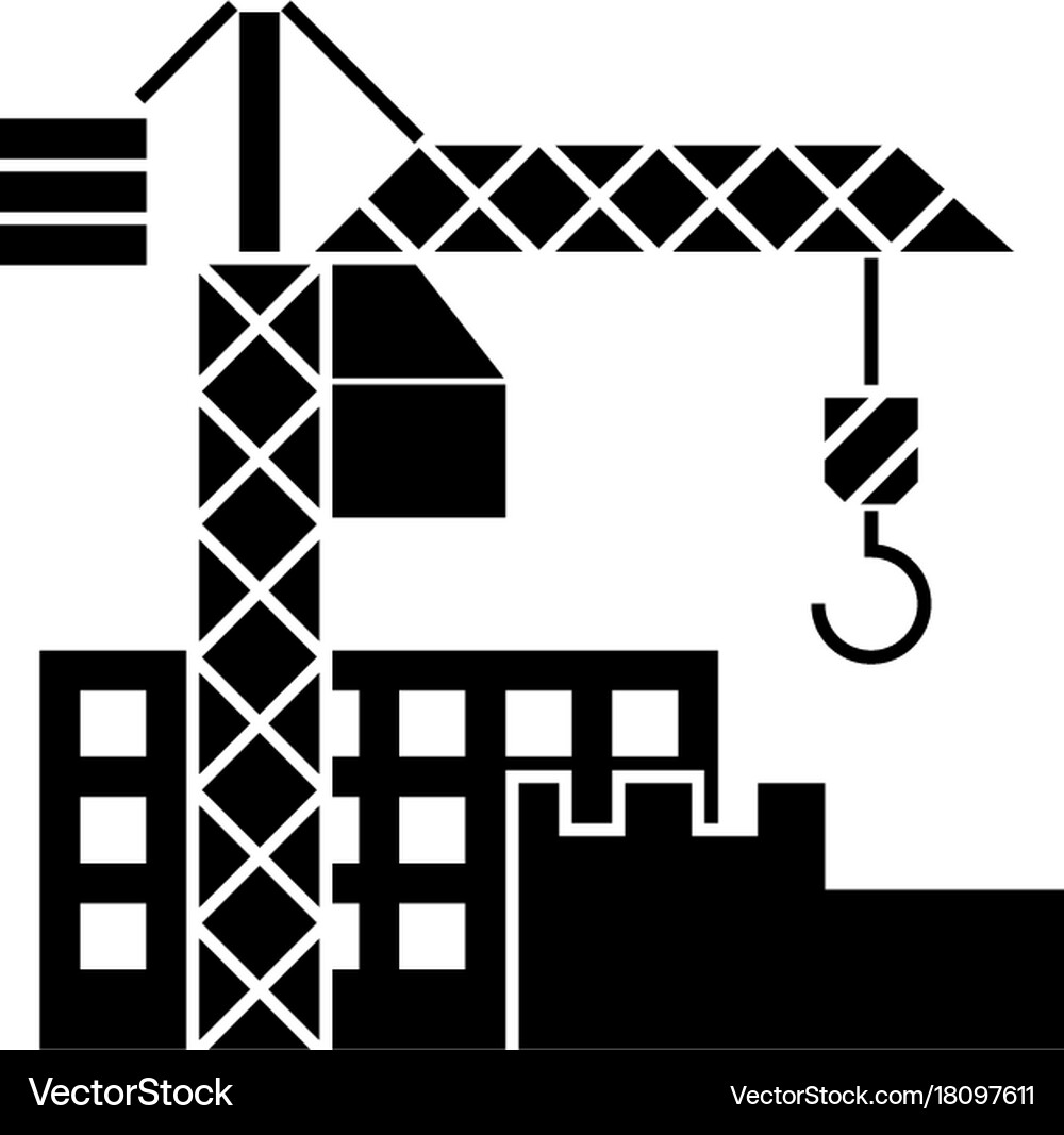 Construction buildings icon Royalty Free Vector Image