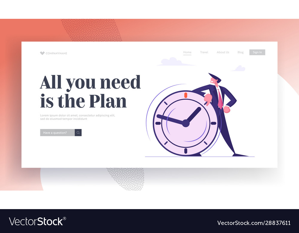 Deadline time management in working process Vector Image Deadline time management in working process