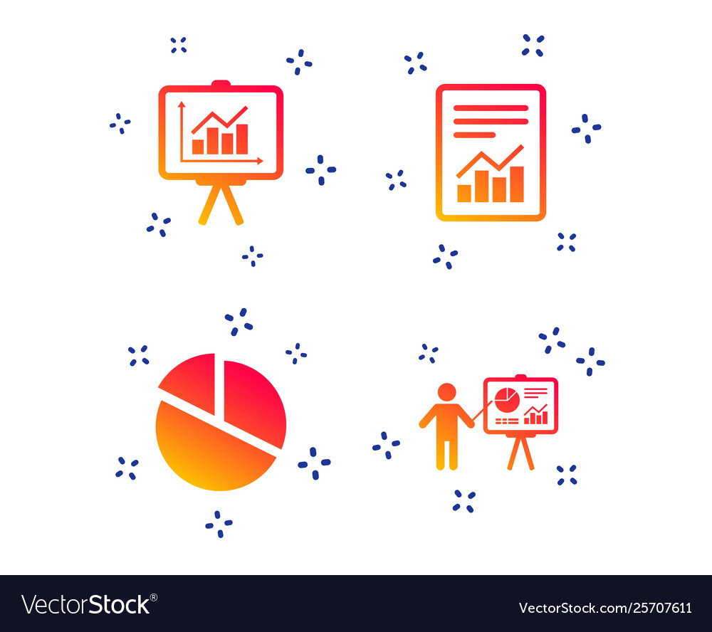 Diagram graph pie chart presentation billboard vector image Diagram graph pie chart presentation billboard
