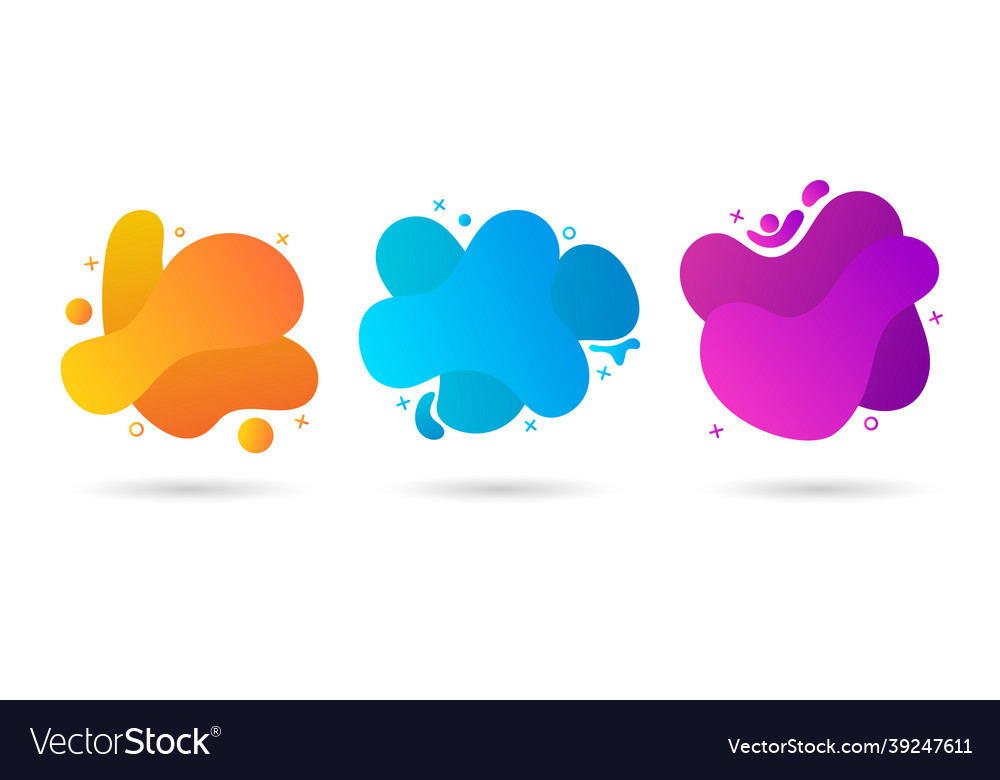 Dynamical colored forms set vector image Dynamical colored forms set