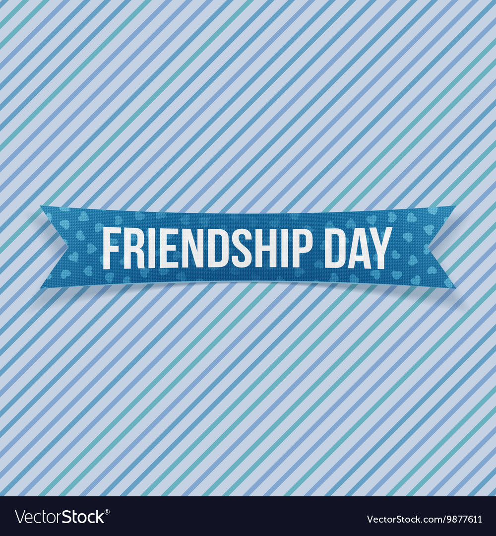 Friendship Day Greeting Textile Banner Royalty Free Vector