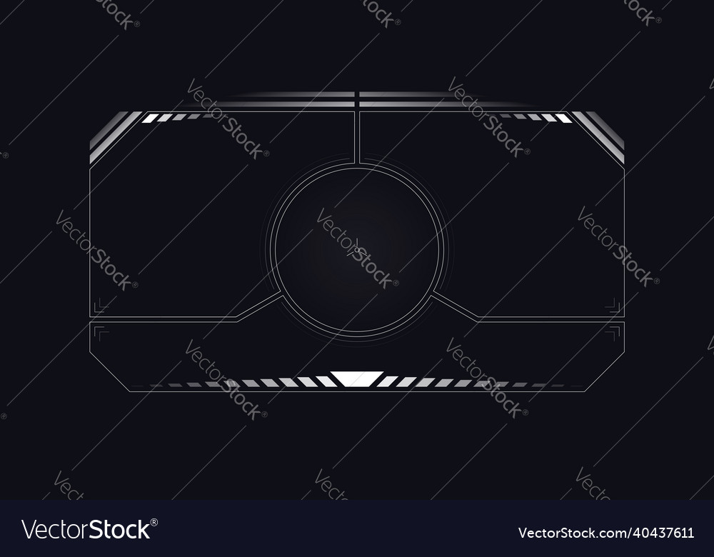 Futuristic interface frame hud vector image Futuristic interface frame hud