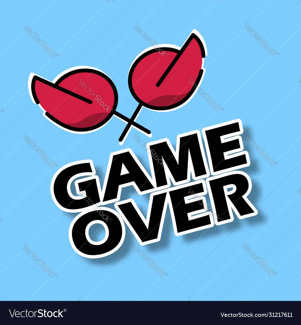 Game over icon for web and