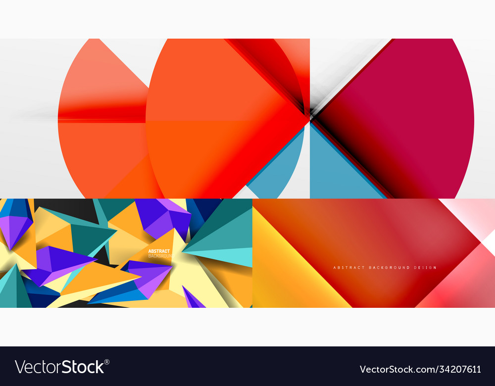 Geometric abstract backgrounds with various modern vector image Geometric abstract backgrounds with various modern