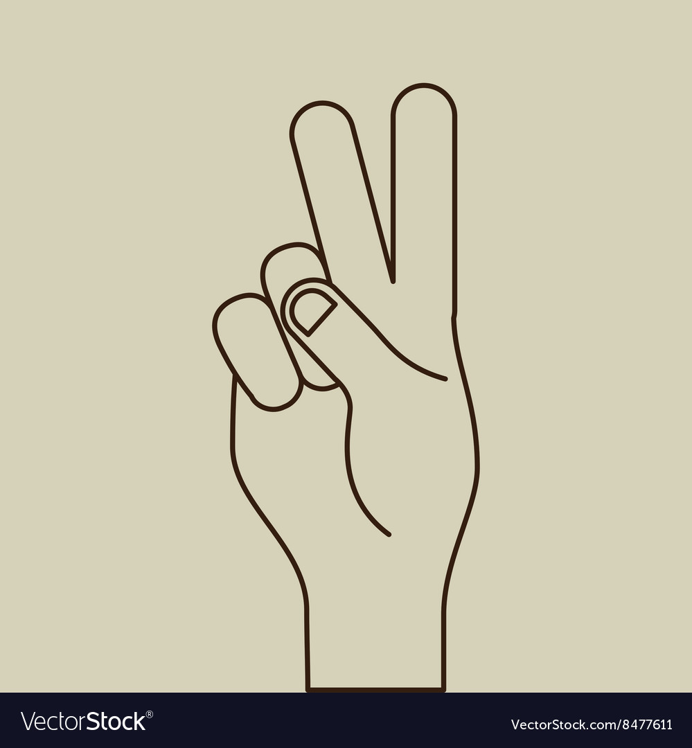 Hand language design Royalty Free Vector Image