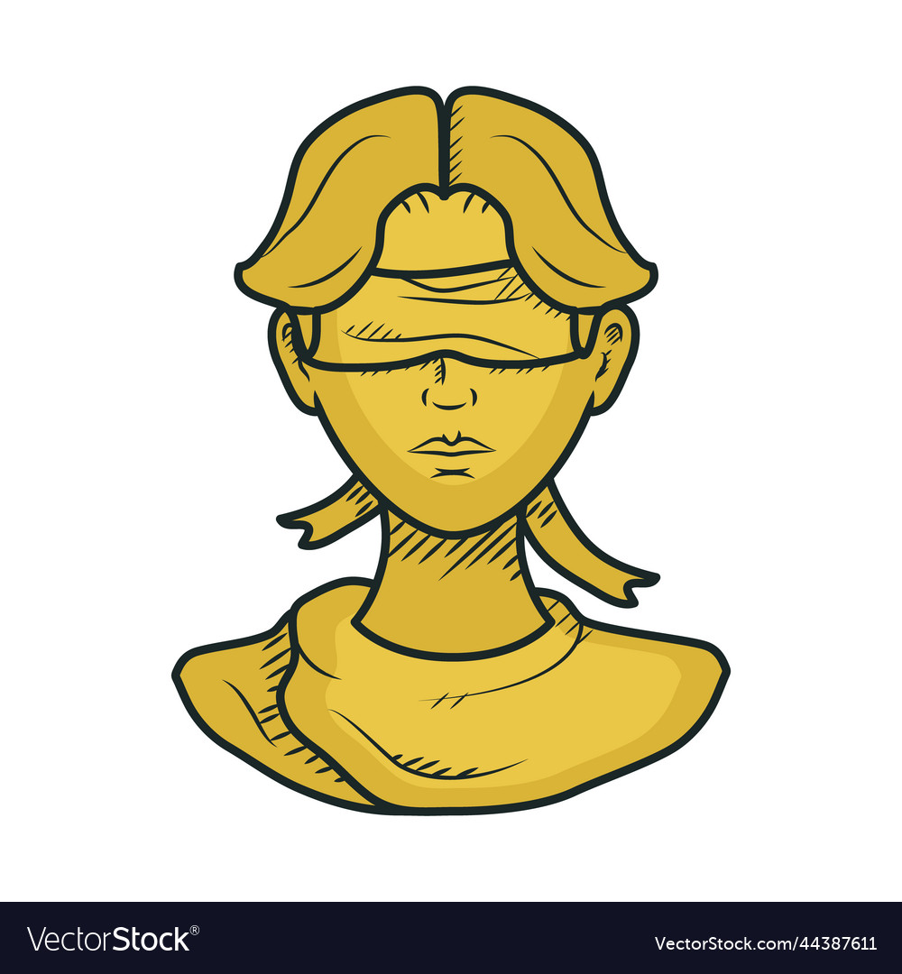 Lady justice head Royalty Free Vector Image - VectorStock