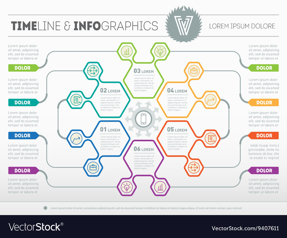 Part of the report with logo and icons set