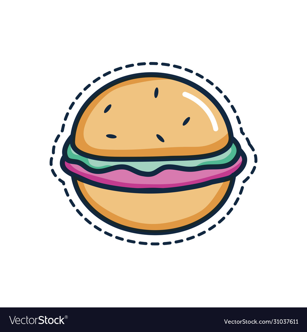Patches concept hamburger icon line color style
