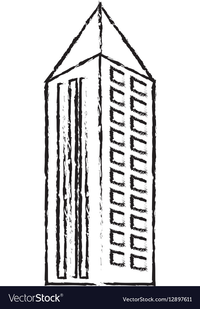 Profile building with pointed top icon