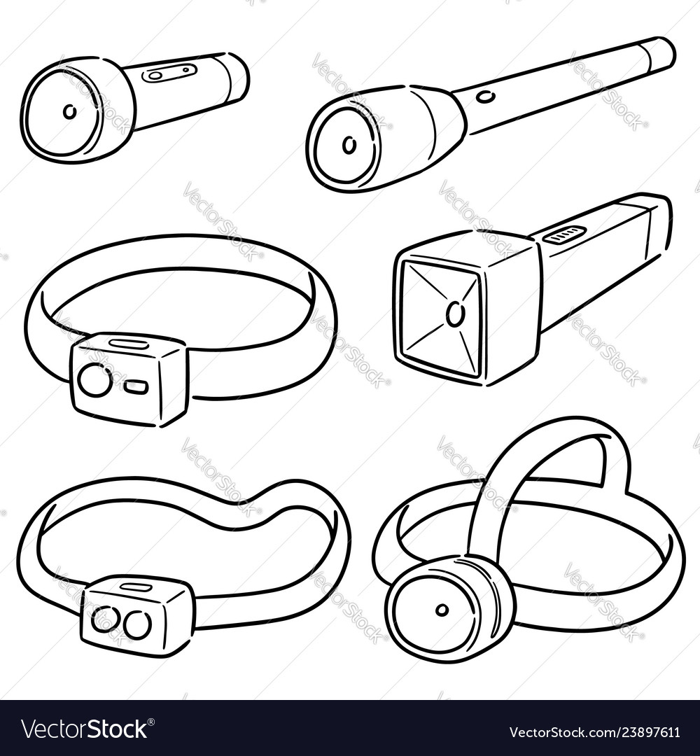 Set of torch vector image Set of torch