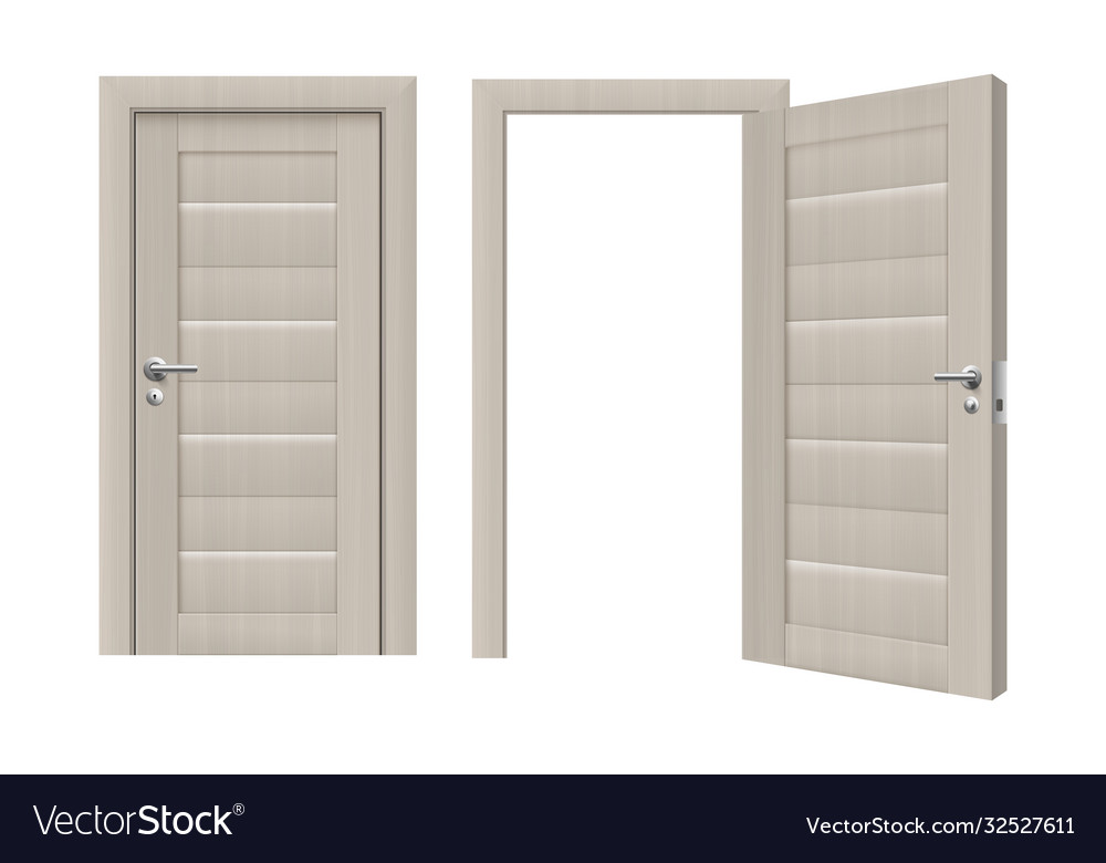 Set templates doorways with white door