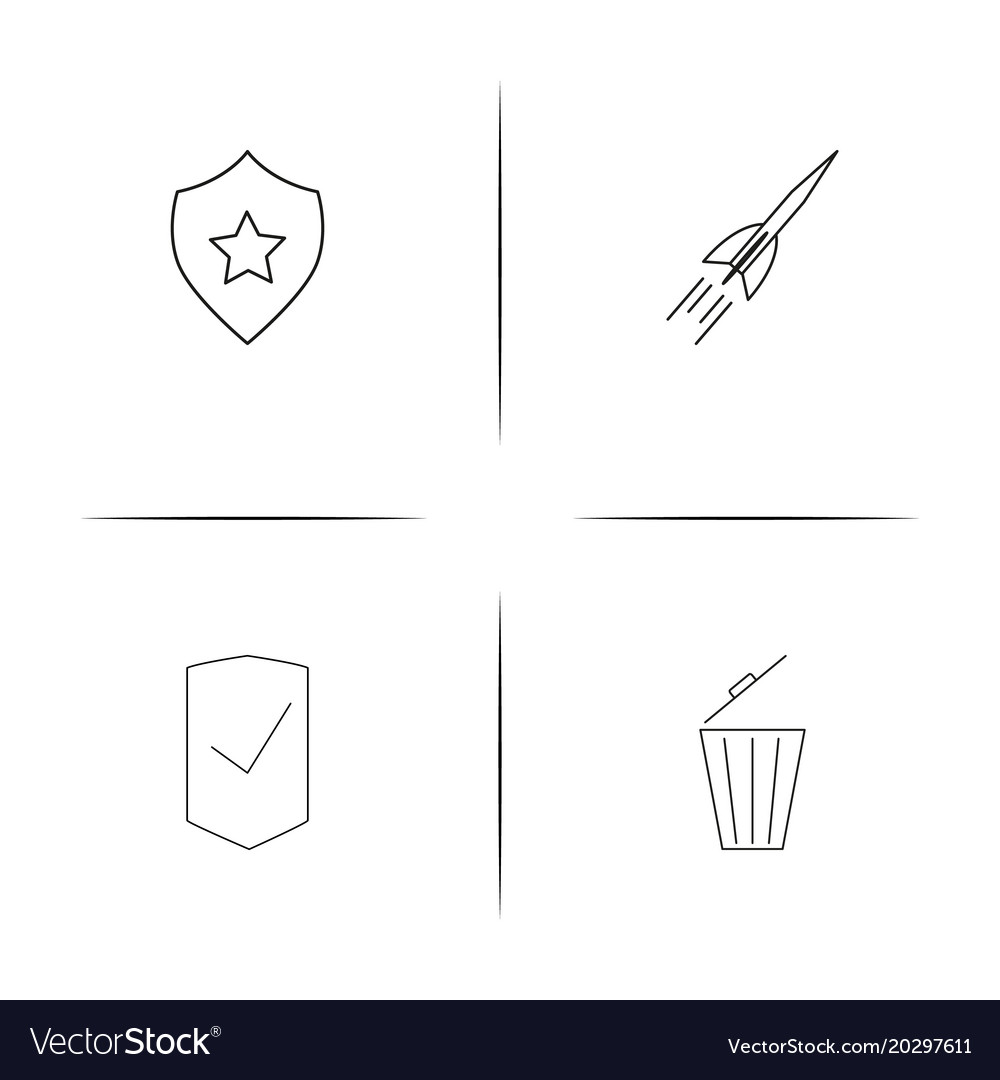Web and text simple linear icon setsimple outline