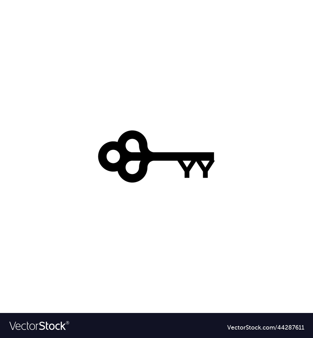 Yy home key concept logo initial Royalty Free Vector Image