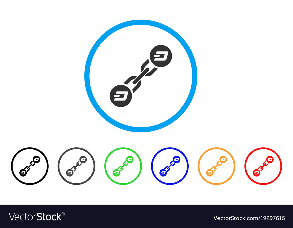Dash blockchain rounded icon