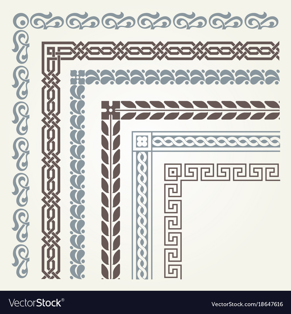 Decorative seamless border Royalty Free Vector Image