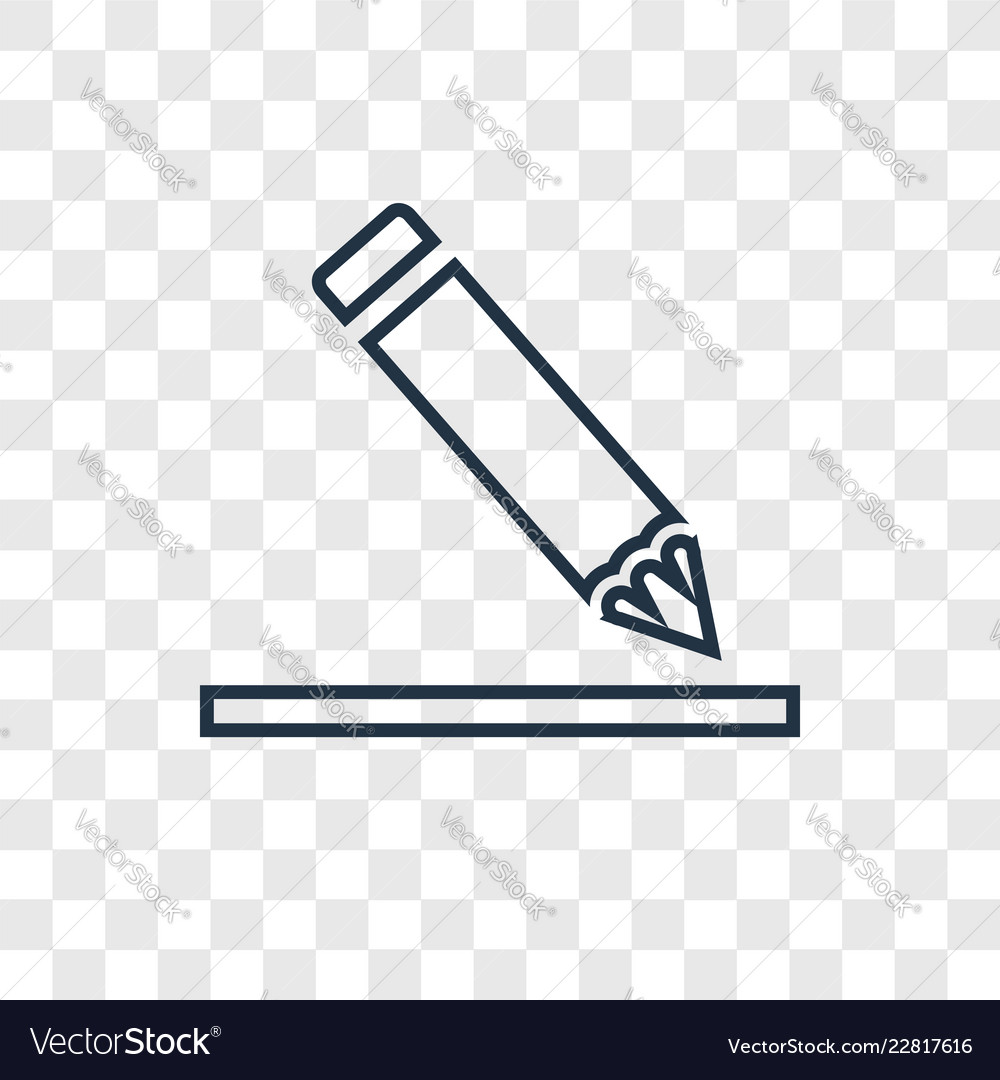 Edit concept linear icon isolated on transparent