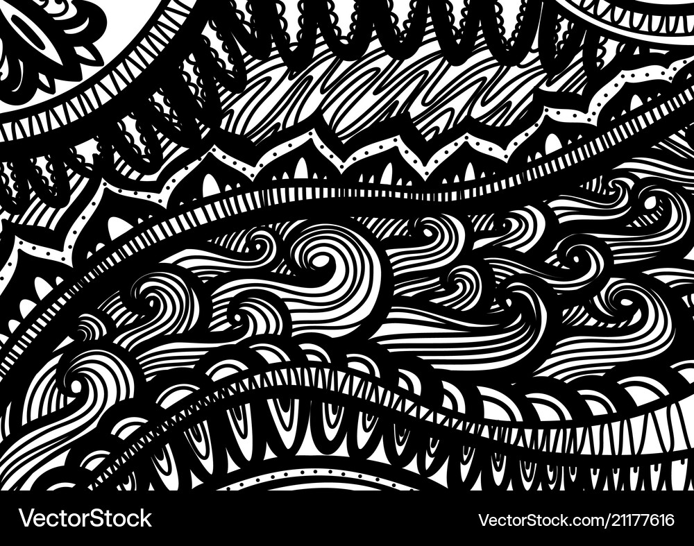 Entrenched Pattern Entangle inspared pattern hand drawn Royalty Free Vector
