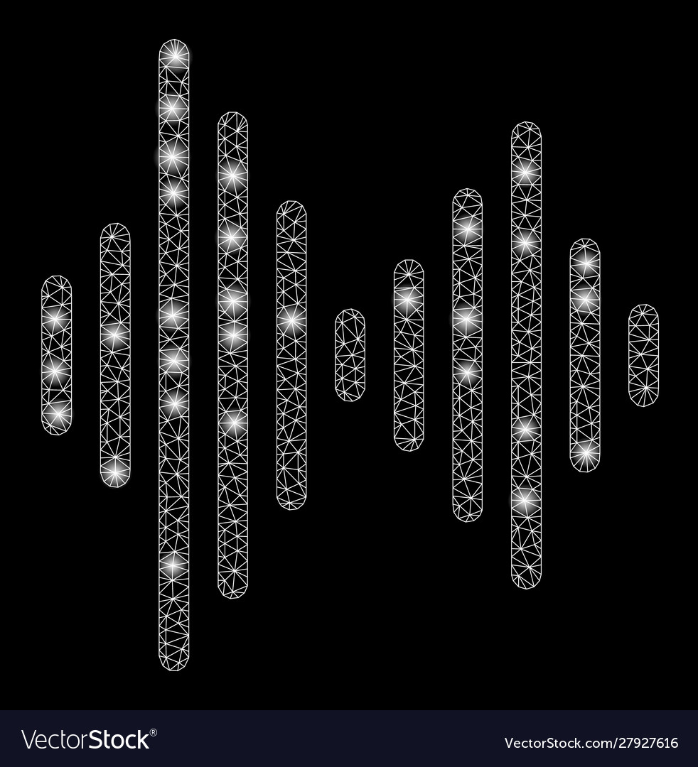 Flare mesh wire frame audio signal with vector image Flare mesh wire frame audio signal with
