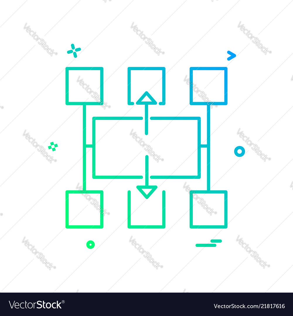 Flowchart icon design vector image Flowchart icon design