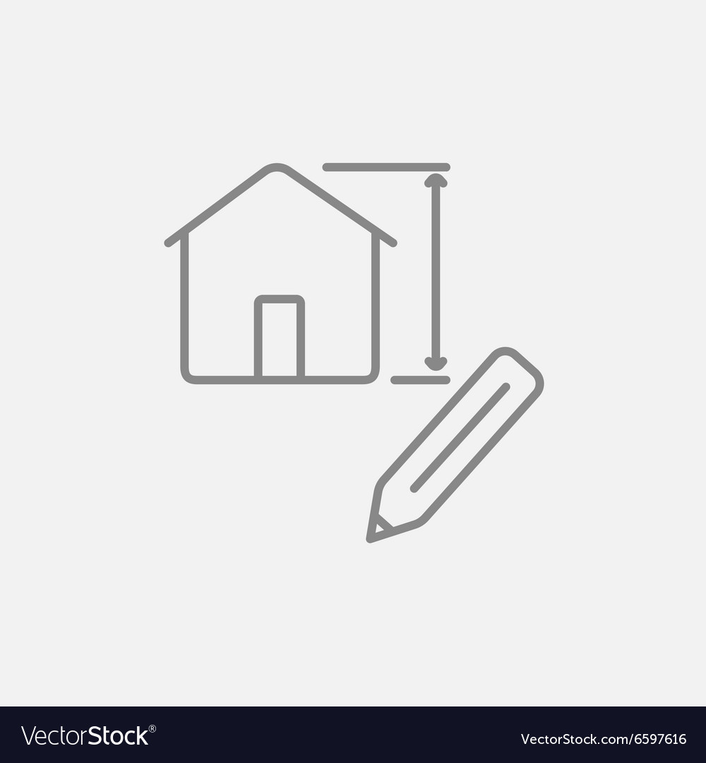 House design line icon