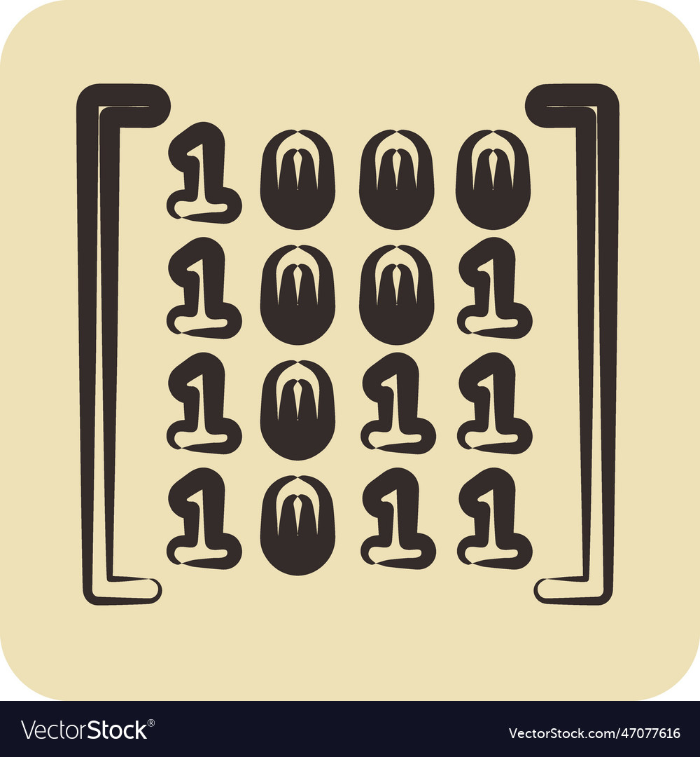 Icon data patterns related to machine learning