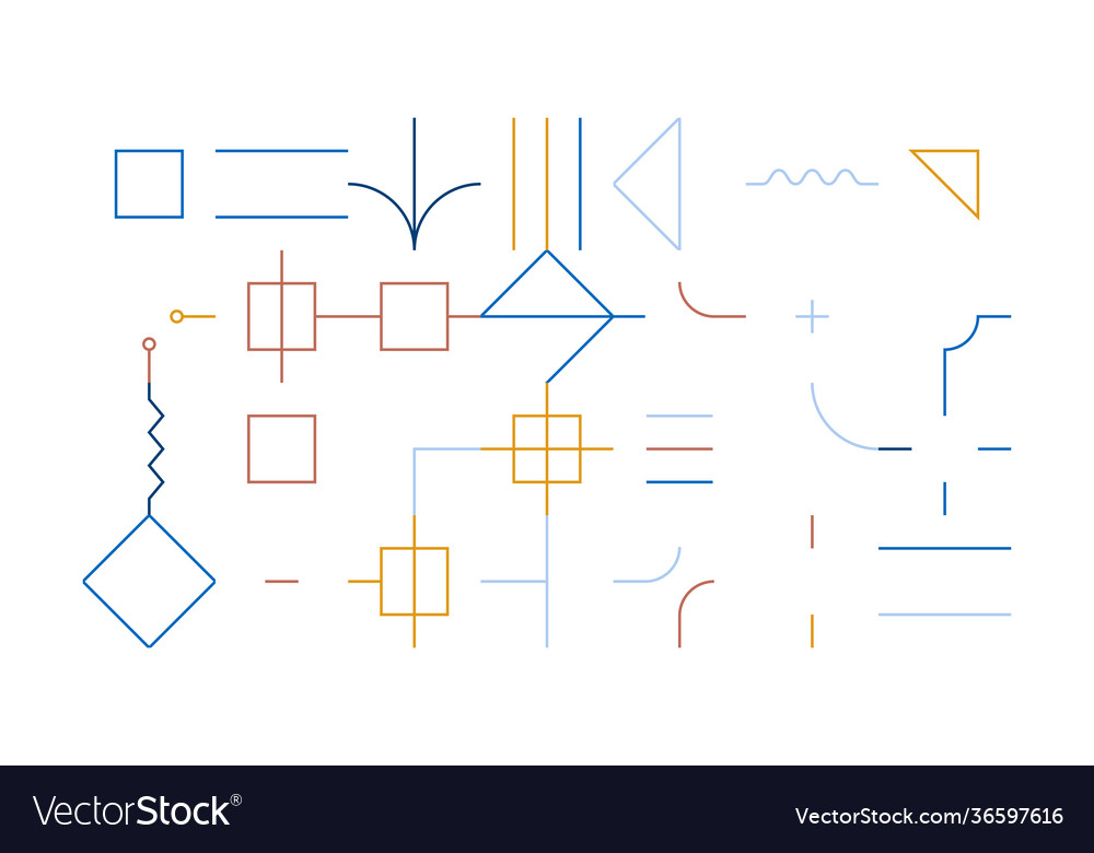 Linear abstract pattern design vector image Linear abstract pattern design