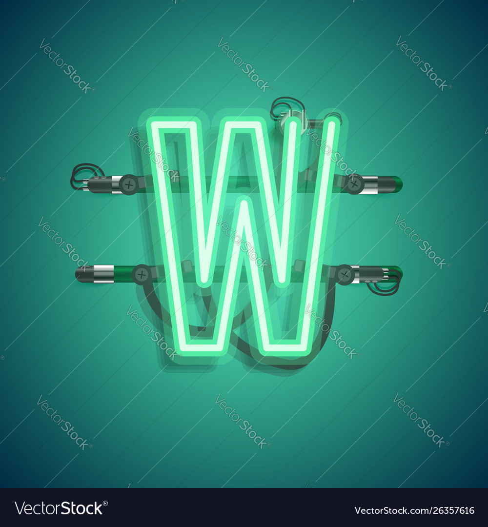 Realistic neon character with wires and console Vector Image Realistic neon character with wires and console