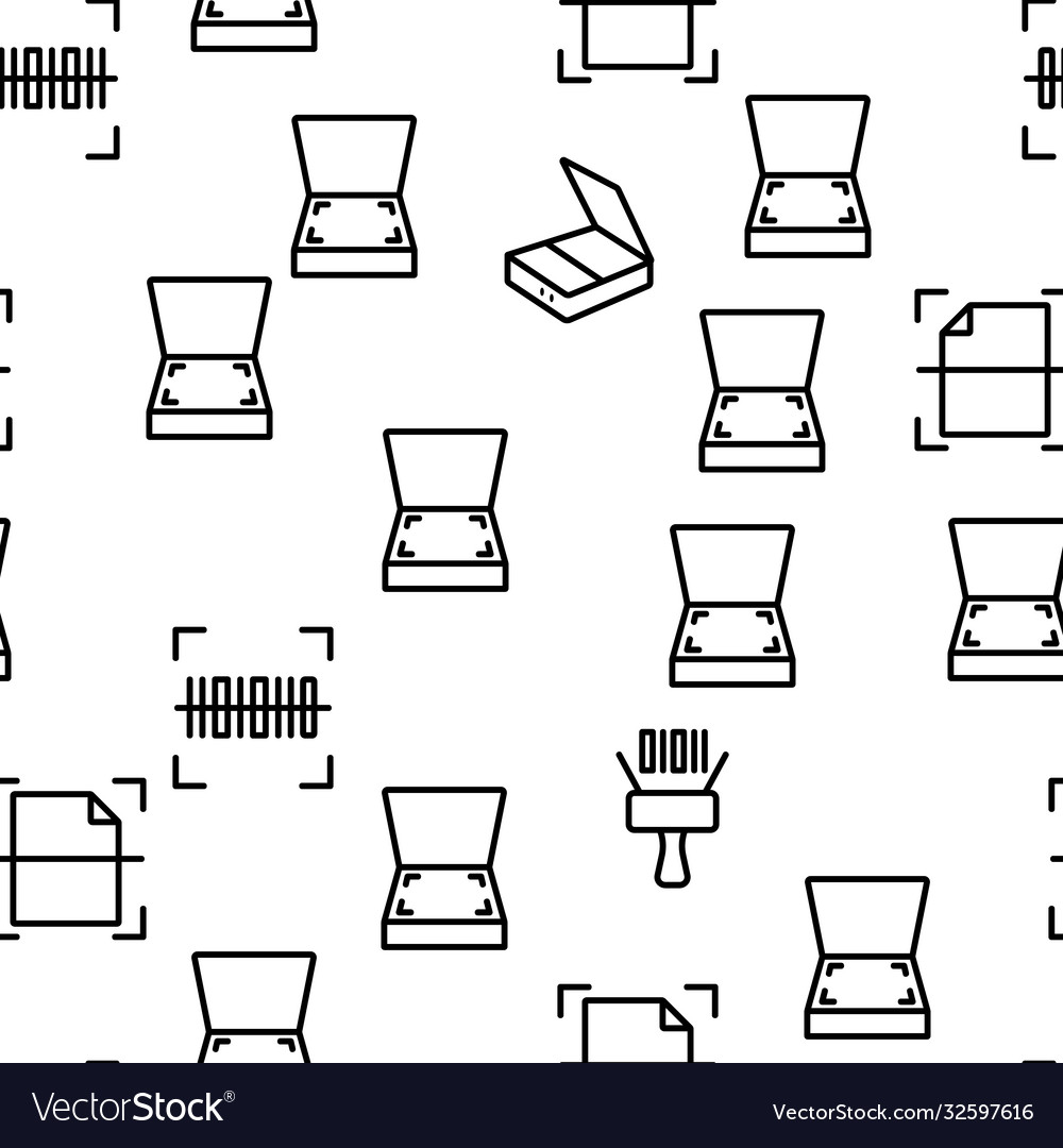 Scan reading seamless pattern vector image Scan reading seamless pattern