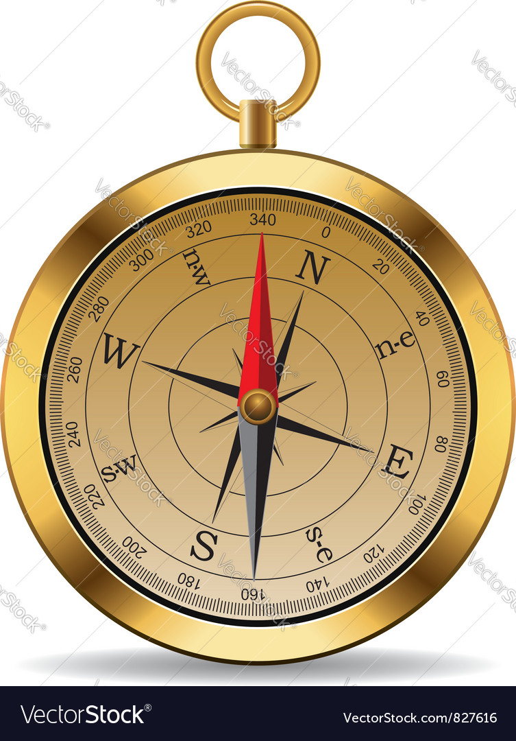 Vintage compass Royalty Free Vector Image - VectorStock