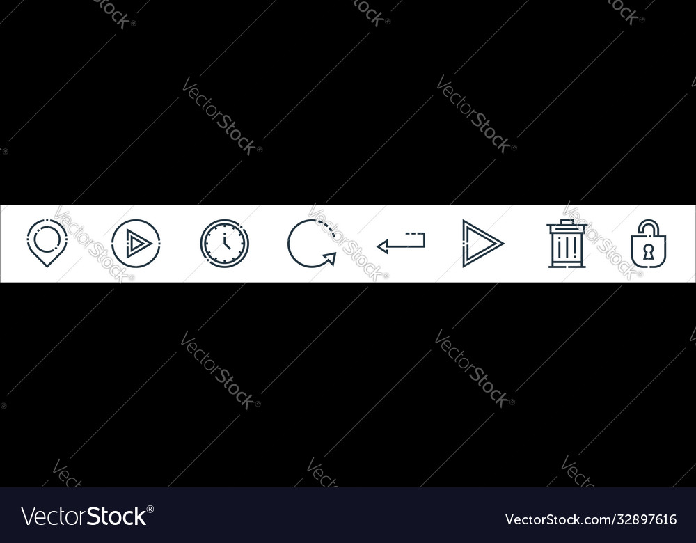 Web essentials line icons linear set quality